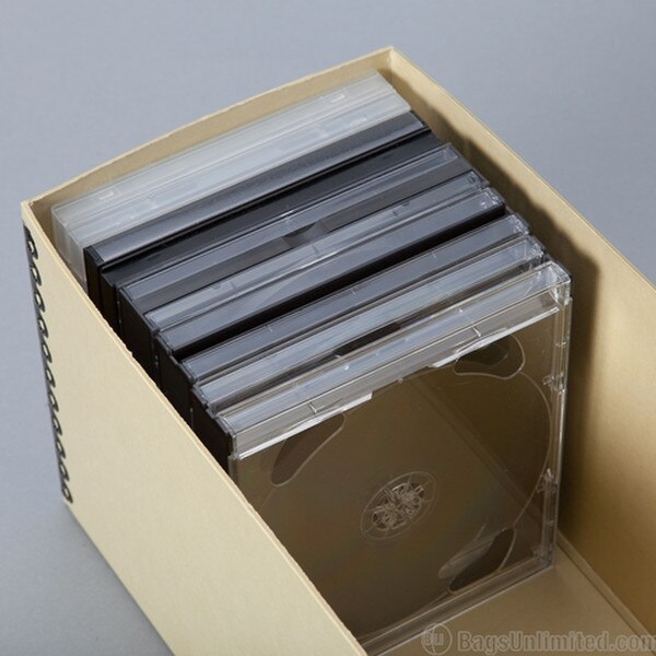 Archival CD Storage Box. 60 pt Tan